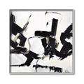 Picture of Black Abstract with Fine Line _GroupedProduct_Square_Canvas_Framed_