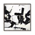 Picture of Black Abstract with Fine Line _GroupedProduct_Square_Canvas_Framed_
