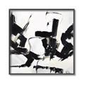 Picture of Black Abstract with Fine Line _GroupedProduct_Square_Canvas_Framed_