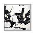 Picture of Black Abstract with Fine Line _GroupedProduct_Square_Canvas_Framed_