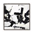 Picture of Black Abstract with Fine Line _GroupedProduct_Square_Canvas_Framed_