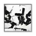 Picture of Black Abstract with Fine Line _GroupedProduct_Square_Canvas_Framed_