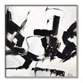 Picture of Black Abstract with Fine Line _GroupedProduct_Square_Canvas_Framed_