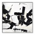 Picture of Black Abstract with Fine Line _GroupedProduct_Square_Canvas_Framed_