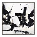 Picture of Black Abstract with Fine Line _GroupedProduct_Square_Canvas_Framed_