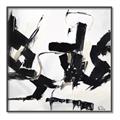 Picture of Black Abstract with Fine Line _GroupedProduct_Square_Canvas_Framed_