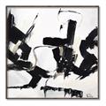 Picture of Black Abstract with Fine Line _GroupedProduct_Square_Canvas_Framed_