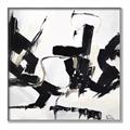 Picture of Black Abstract with Fine Line _GroupedProduct_Square_Canvas_Framed_