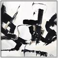 Picture of Black Abstract with Fine Line _GroupedProduct_Square_Canvas_Framed_