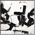 Picture of Black Abstract with Fine Line _GroupedProduct_Square_Canvas_Framed_