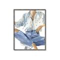 Picture of Blue Jeans I _GroupedProduct_Rectangle_Portrait_Canvas_Framed_