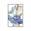 Picture of Blue Jeans I _GroupedProduct_Rectangle_Portrait_Canvas_Framed_