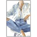 Picture of Blue Jeans I _GroupedProduct_Rectangle_Portrait_Canvas_Framed_