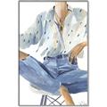 Picture of Blue Jeans I _GroupedProduct_Rectangle_Portrait_Canvas_Framed_