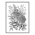 Picture of Sketched Flower II  _GroupedProduct_Rectangle_Portrait_Canvas_Framed_