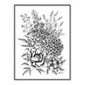 Picture of Sketched Flower II  _GroupedProduct_Rectangle_Portrait_Canvas_Framed_