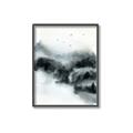 Picture of Misty Forest with Birds _GroupedProduct_Rectangle_Portrait_Canvas_Framed_
