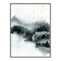 Picture of Misty Forest with Birds _GroupedProduct_Rectangle_Portrait_Canvas_Framed_