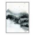 Picture of Misty Forest with Birds _GroupedProduct_Rectangle_Portrait_Canvas_Framed_