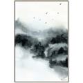 Picture of Misty Forest with Birds _GroupedProduct_Rectangle_Portrait_Canvas_Framed_