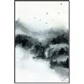 Picture of Misty Forest with Birds _GroupedProduct_Rectangle_Portrait_Canvas_Framed_