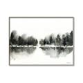 Picture of Misty Forest Black  _GroupedProduct_Rectangle_Landscape_Canvas_Framed_
