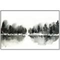 Picture of Misty Forest Black  _GroupedProduct_Rectangle_Landscape_Canvas_Framed_