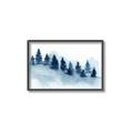 Picture of Misty Forest Blue Trees _GroupedProduct_Rectangle_Landscape_Canvas_Framed_