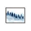 Picture of Misty Forest Blue Trees _GroupedProduct_Rectangle_Landscape_Canvas_Framed_