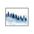 Picture of Misty Forest Blue Trees _GroupedProduct_Rectangle_Landscape_Canvas_Framed_