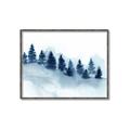 Picture of Misty Forest Blue Trees _GroupedProduct_Rectangle_Landscape_Canvas_Framed_