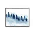 Picture of Misty Forest Blue Trees _GroupedProduct_Rectangle_Landscape_Canvas_Framed_