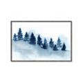 Picture of Misty Forest Blue Trees _GroupedProduct_Rectangle_Landscape_Canvas_Framed_