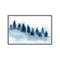 Picture of Misty Forest Blue Trees _GroupedProduct_Rectangle_Landscape_Canvas_Framed_