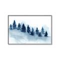 Picture of Misty Forest Blue Trees _GroupedProduct_Rectangle_Landscape_Canvas_Framed_