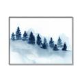 Picture of Misty Forest Blue Trees _GroupedProduct_Rectangle_Landscape_Canvas_Framed_