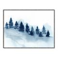 Picture of Misty Forest Blue Trees _GroupedProduct_Rectangle_Landscape_Canvas_Framed_