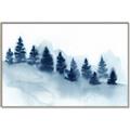 Picture of Misty Forest Blue Trees _GroupedProduct_Rectangle_Landscape_Canvas_Framed_