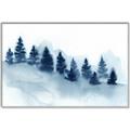 Picture of Misty Forest Blue Trees _GroupedProduct_Rectangle_Landscape_Canvas_Framed_
