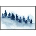 Picture of Misty Forest Blue Trees _GroupedProduct_Rectangle_Landscape_Canvas_Framed_