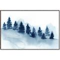 Picture of Misty Forest Blue Trees _GroupedProduct_Rectangle_Landscape_Canvas_Framed_