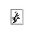 Picture of Sketched Deer side  _GroupedProduct_Rectangle_Portrait_Canvas_Framed_