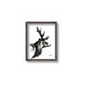 Picture of Sketched Deer side  _GroupedProduct_Rectangle_Portrait_Canvas_Framed_