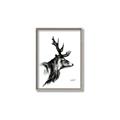 Picture of Sketched Deer side  _GroupedProduct_Rectangle_Portrait_Canvas_Framed_
