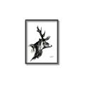 Picture of Sketched Deer side  _GroupedProduct_Rectangle_Portrait_Canvas_Framed_
