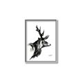 Picture of Sketched Deer side  _GroupedProduct_Rectangle_Portrait_Canvas_Framed_