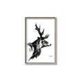 Picture of Sketched Deer side  _GroupedProduct_Rectangle_Portrait_Canvas_Framed_
