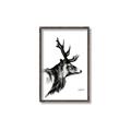 Picture of Sketched Deer side  _GroupedProduct_Rectangle_Portrait_Canvas_Framed_