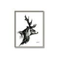 Picture of Sketched Deer side  _GroupedProduct_Rectangle_Portrait_Canvas_Framed_