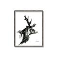 Picture of Sketched Deer side  _GroupedProduct_Rectangle_Portrait_Canvas_Framed_